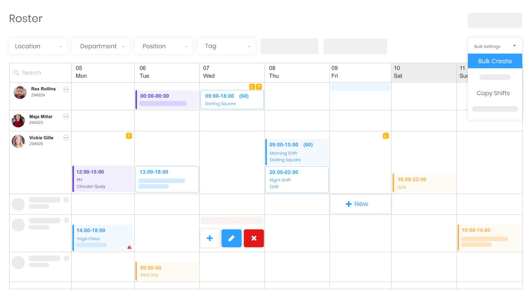 Visualised rostering tracks hours worked, overtime, leave to assist the compliance with modern awards.