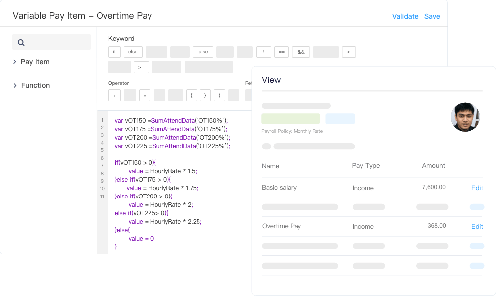 Easy payroll integration