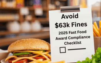 Avoid $63k Fines: Fast Food Award Compliance Checklist 2025