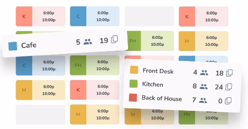 Tanda has customisable scheduling tools with copy and paste or drag and drop. Allows to build templates for specific events.