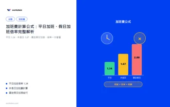 加班費計算公式：平日加班、假日加班倍率完整解析