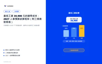 最低工資 30,900 元的連帶成本：2027 人事預算試算框架（附三情境對照表）