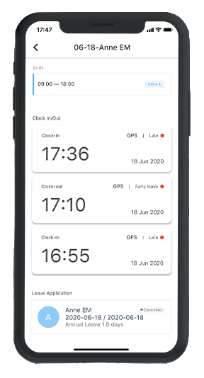 Attendance system should auto-record attendance status for late/absent employees