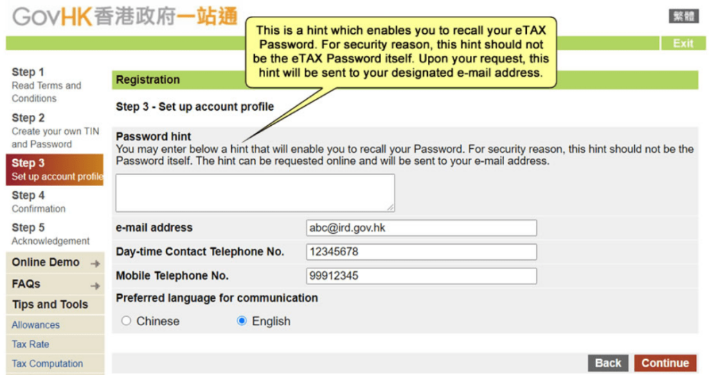 E Tax Sign In eTAX Guide Chapter I - How to Register an Account - Workstem