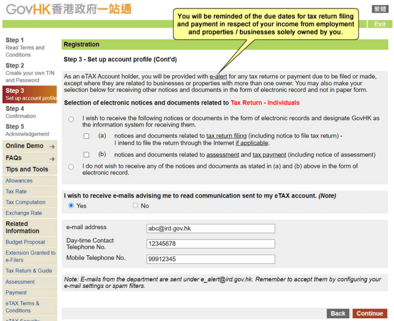 eTAX Guide Chapter I - How to Register an Account - Workstem