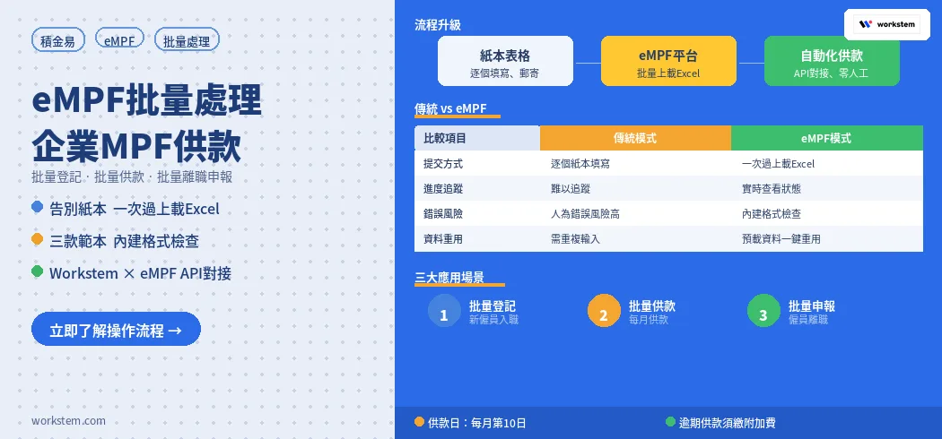eMPF批量處理教學：企業MPF供款、常見錯誤與API即時報錯